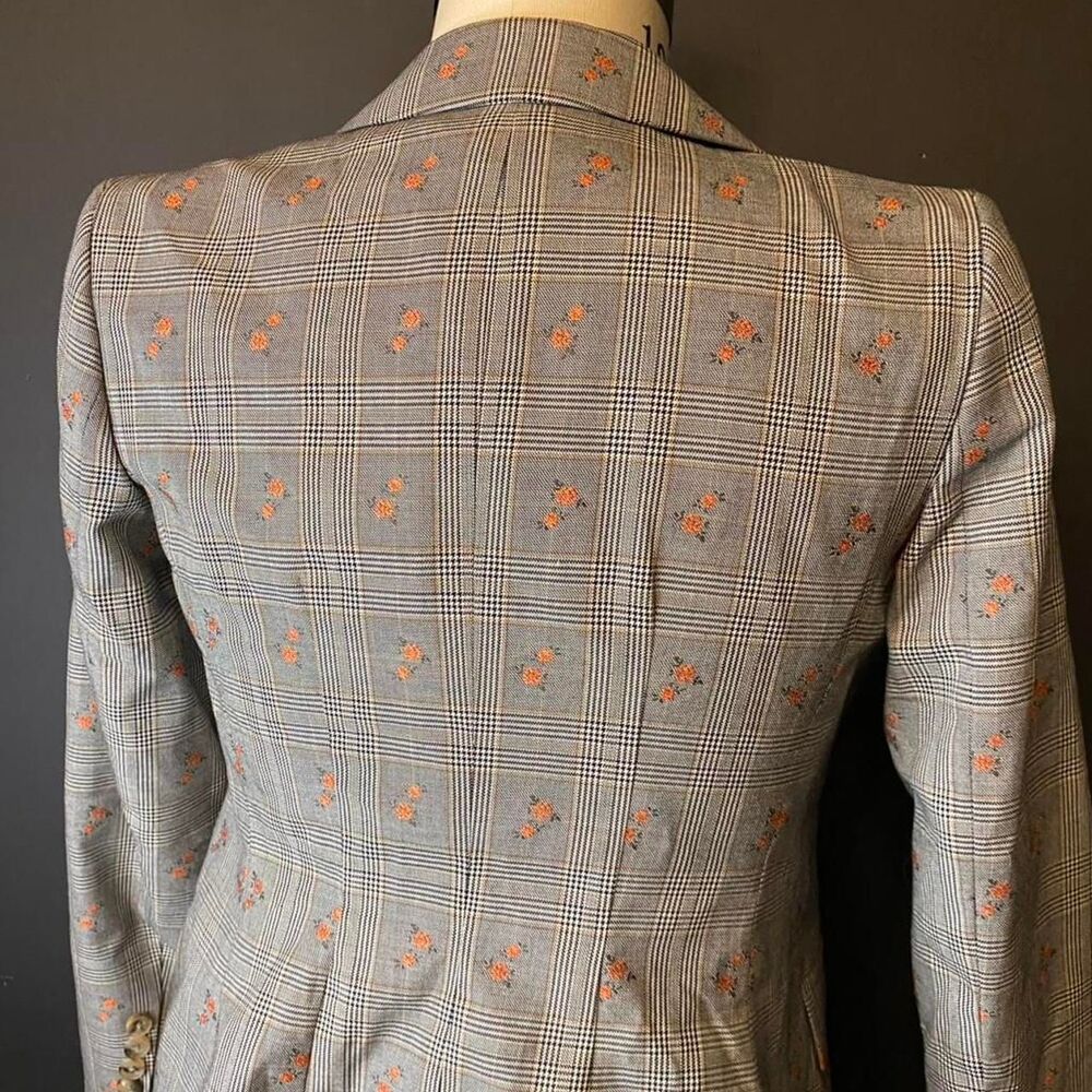 Brooks-Brothers Embroidered Plaid Blazer - Picture 3 of 7